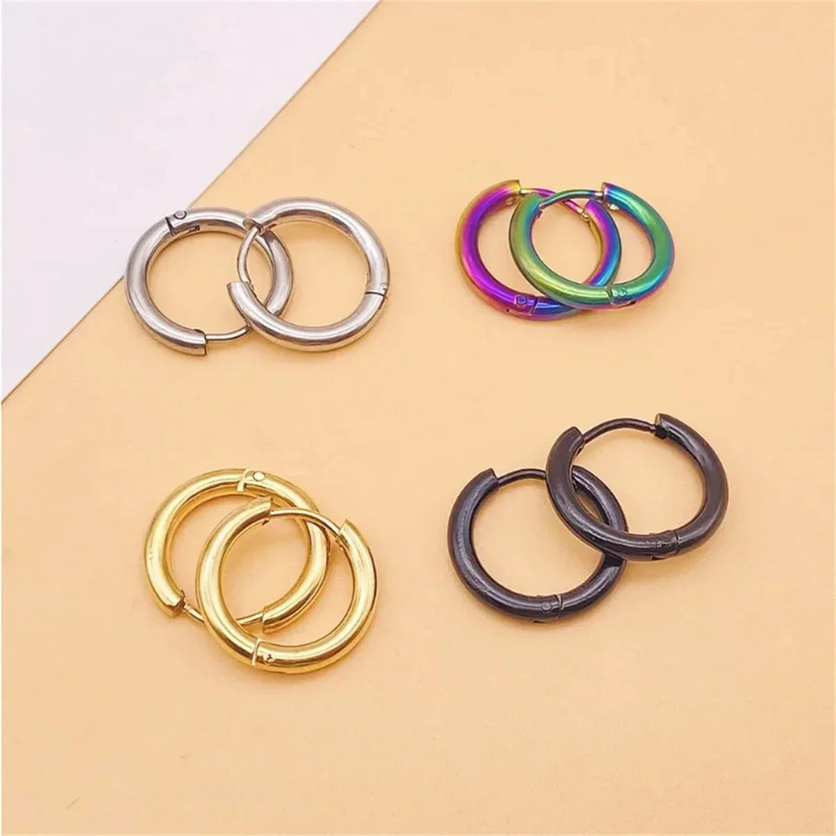 316L Stainless Steel Small Hoop Earrings | 2/8Pcs Cartilage Tragus Conch Jewelry