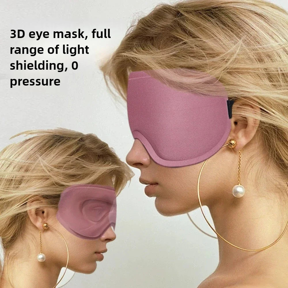 Travel 3D Sleeping Mask | Blockout Light Sleep Aid with Memory Foam