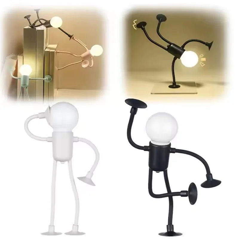 Poseable Sportsman Night Light | Funny Suction Cup Desk Lamp for Bedroom Bathroom