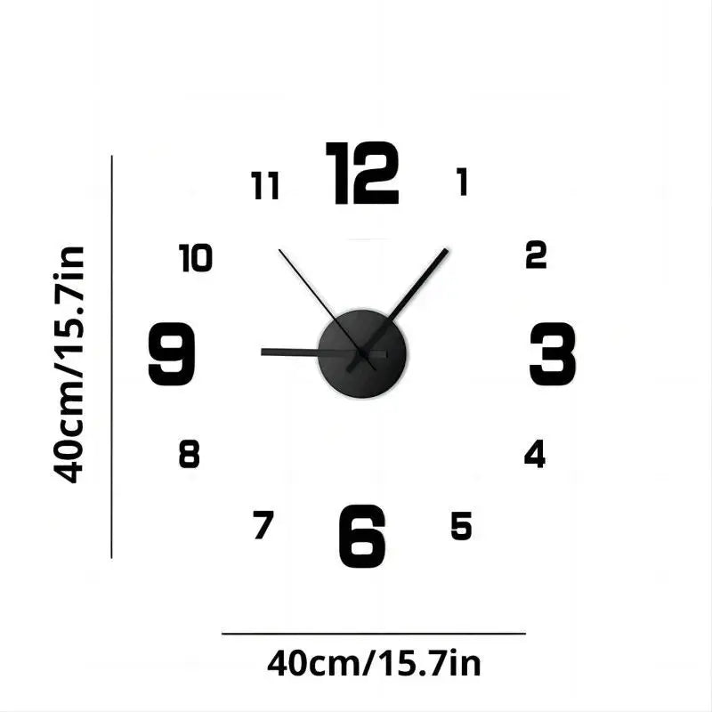 DIY Frameless Wall Clock | Silent Decorative Clock for Living Room