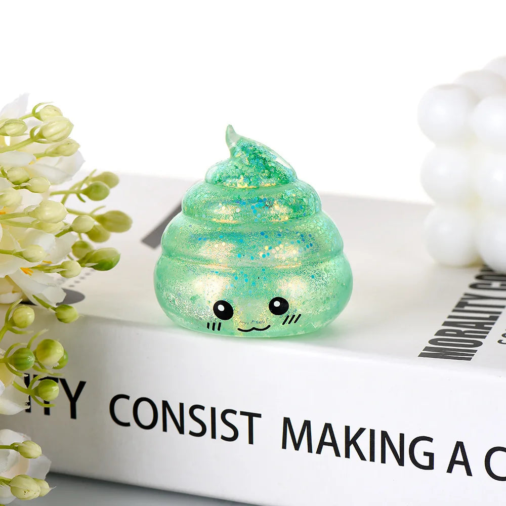 Novelty Squishy Poo Stress Ball | Funny Stretch Fidget Toy for Stress Relief