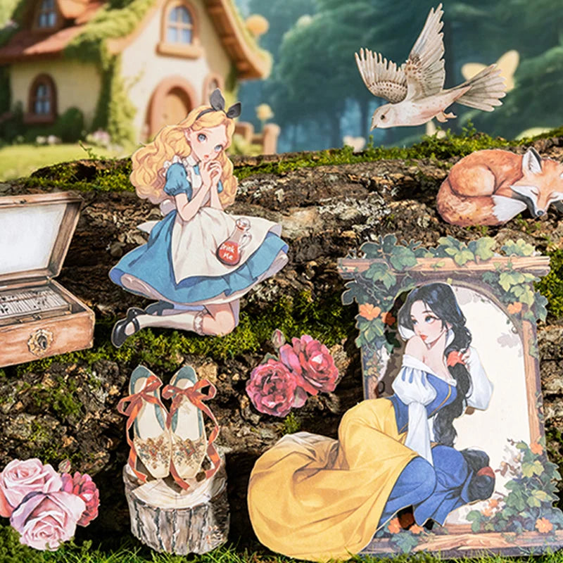 45pcs Fairytale Adventure Story Theme Hard Card Sticker Set for DIY Scrapbook | Mr Paper
