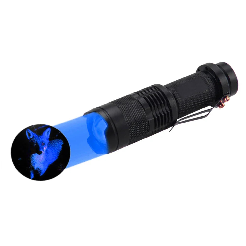 Mini LED Flashlight with 670nm Red/Blue/Green Light | Tactical Pocket Flashlight