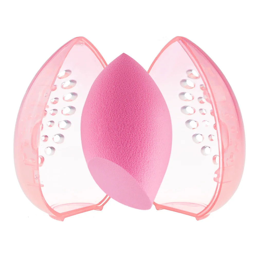 Clear Makeup Sponge Case | Transparent Beauty Blender Holder for Travel
