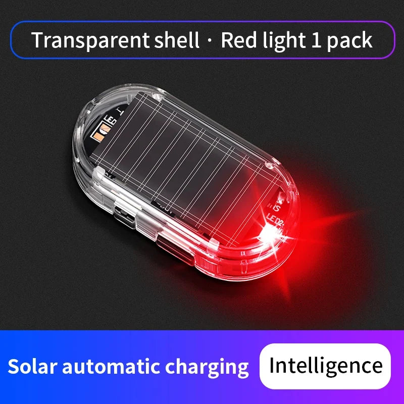 Solar Powered Car Warning Flashing Light | Interior LED Decorative Light