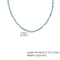 Trendy Men's Natural Stone Beaded Necklace | Classic Stainless Steel Metal Bead Choker