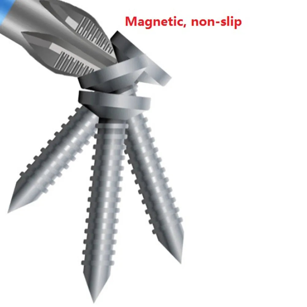 25mm Cross Bits Set | Hex Shanked Anti-Slip Magnetic Screwdriver Bits