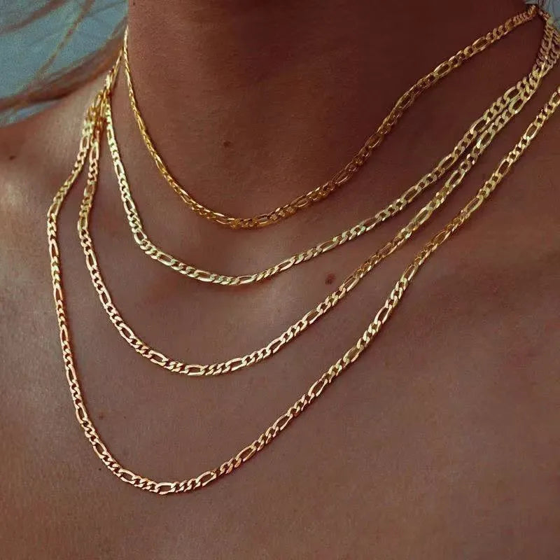 ASONSTEEL Stainless Steel Cuban Link Chain Necklace | Gold Unisex Trendy Jewelry