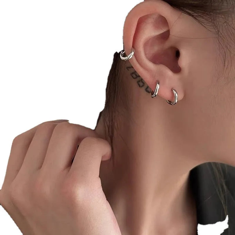 925 Sterling Silver Stud Earrings for Women | Plain Round Amethyst Earrings
