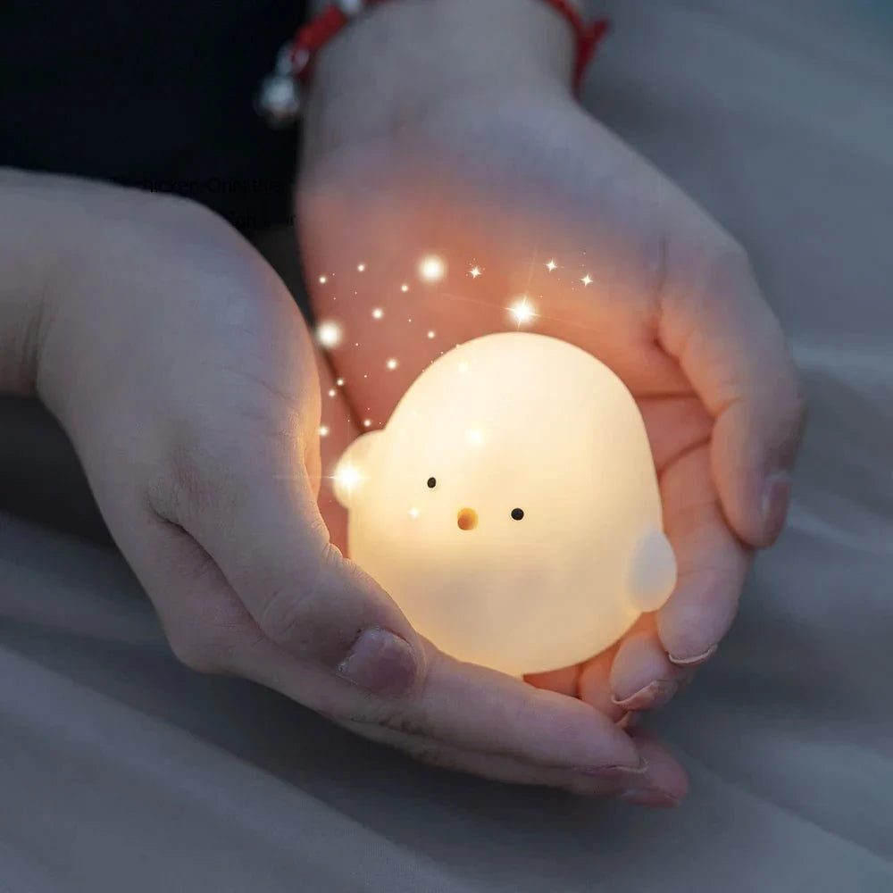 Cute Chicken Soft Night Light | Bedside Lamp for Kids Room Decor