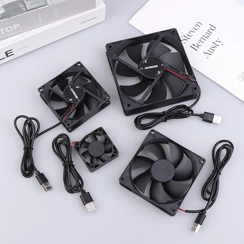 USB Brushless Cooling Fan | 5V Quiet Computer Router Cooler for Electronics
