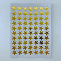 Gold Star Sticker Set for Teachers and Class Rewards | 10 Sheets of Five Pointed Star Stickers