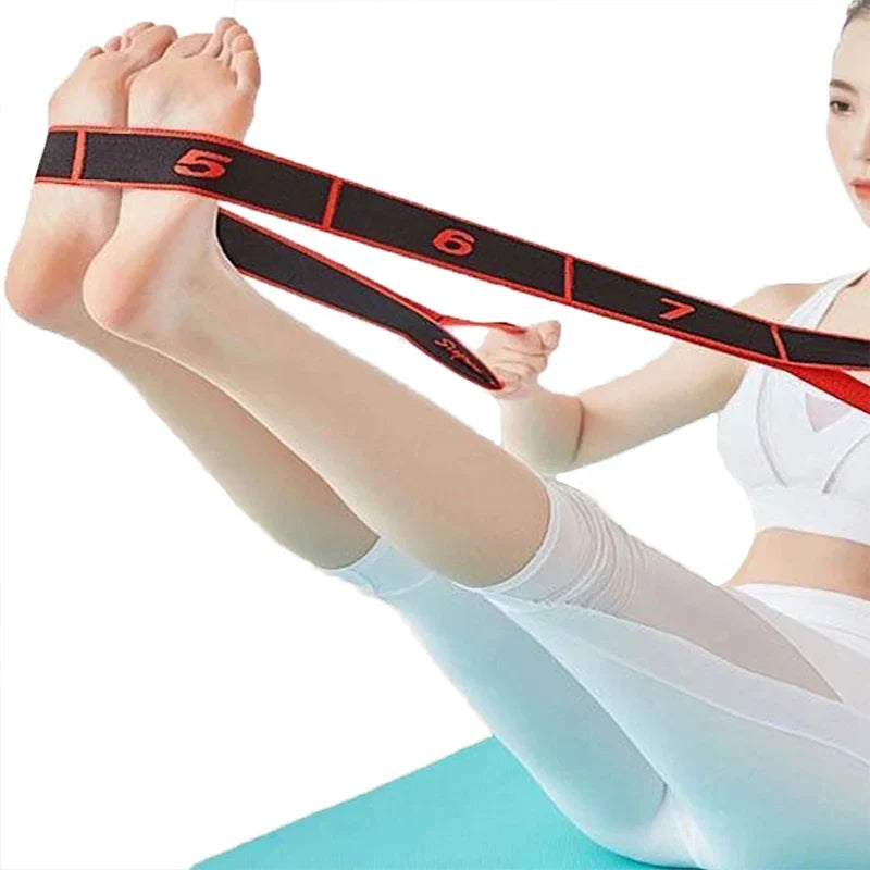 Yoga Stretch Resistance Band | Multi Loop Stretching Strap for Flexibility Training