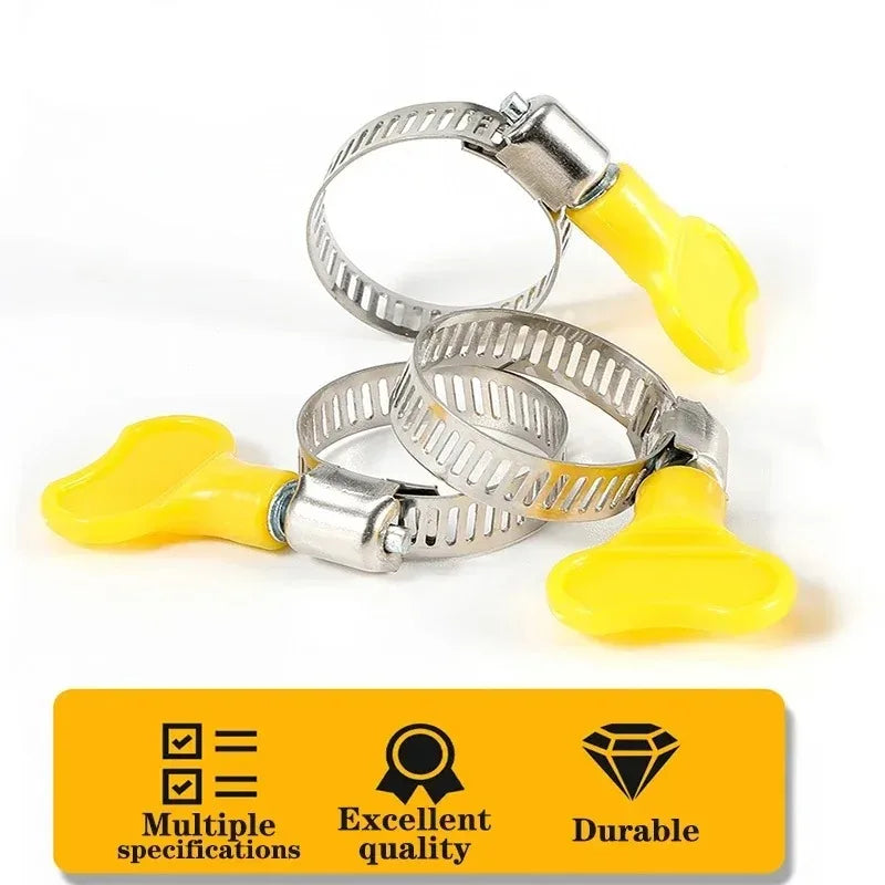 Adjustable Worm Drive Hose Clamps Set | 5-Pack Stainless Steel Pipe Clips