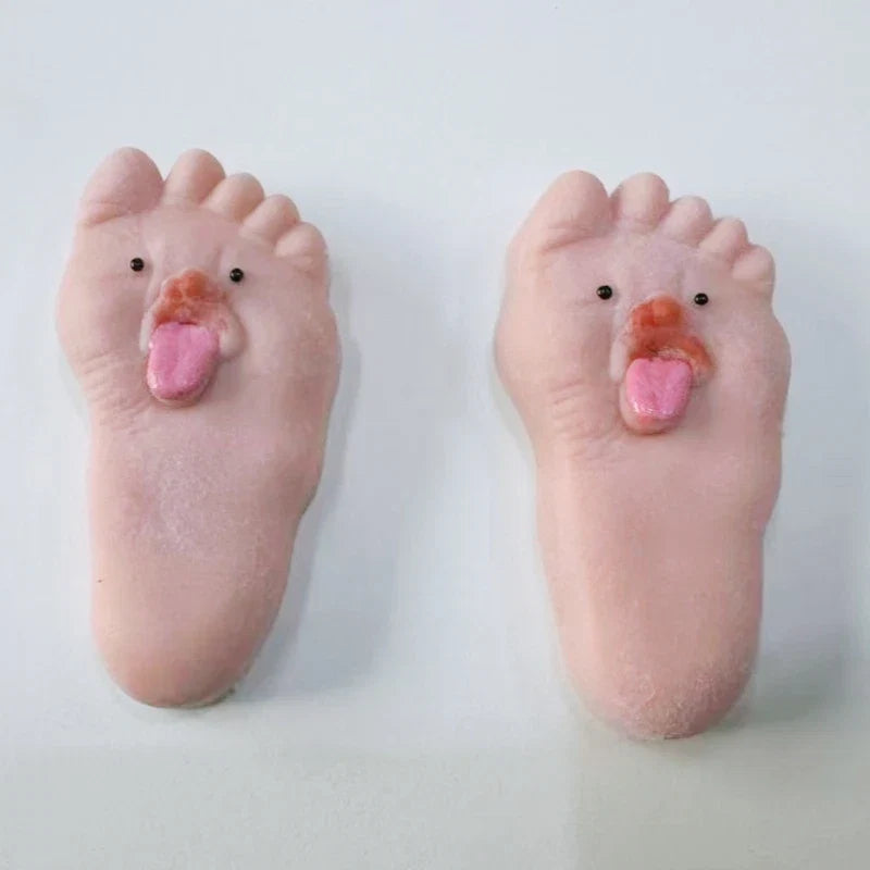 Funny Tongue Sticking Big Feet Squeeze Toys | Novel Soft Silicone Fidget Toy
