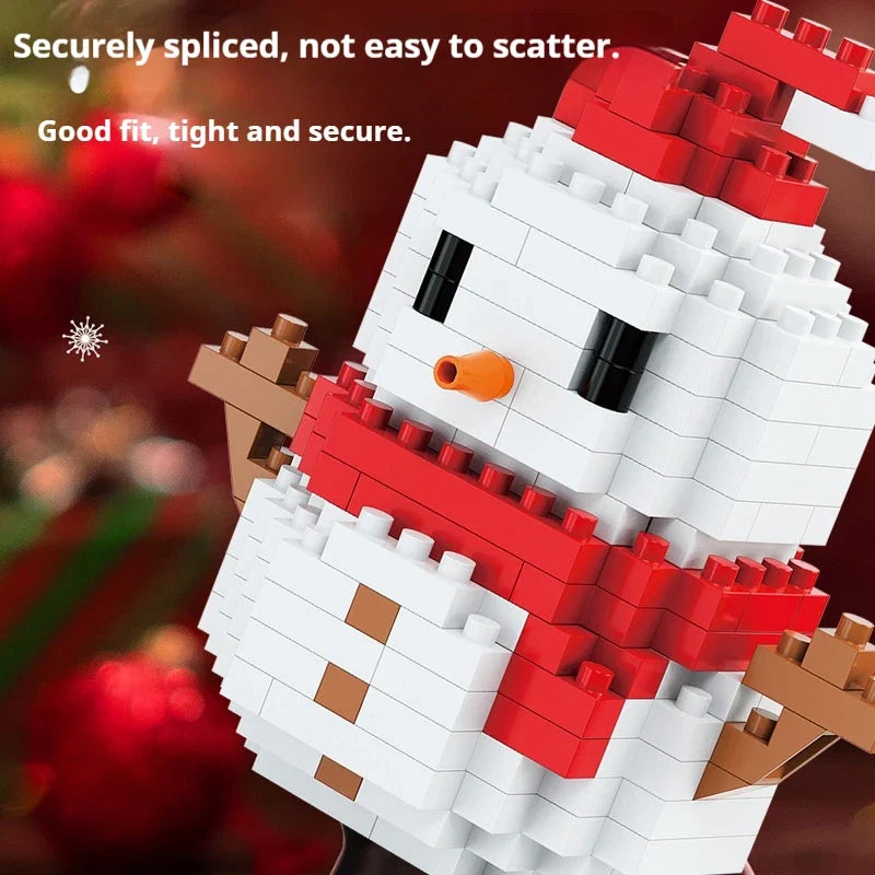 DIY Santa Reindeer Building Blocks | Christmas Domino Game Set