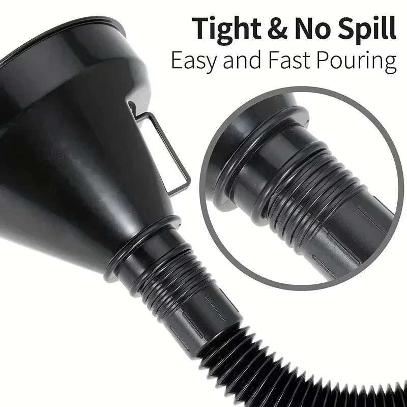 Multi-Functional Flexible Funnel | Spill-Proof Oil Changing Tool for Cars