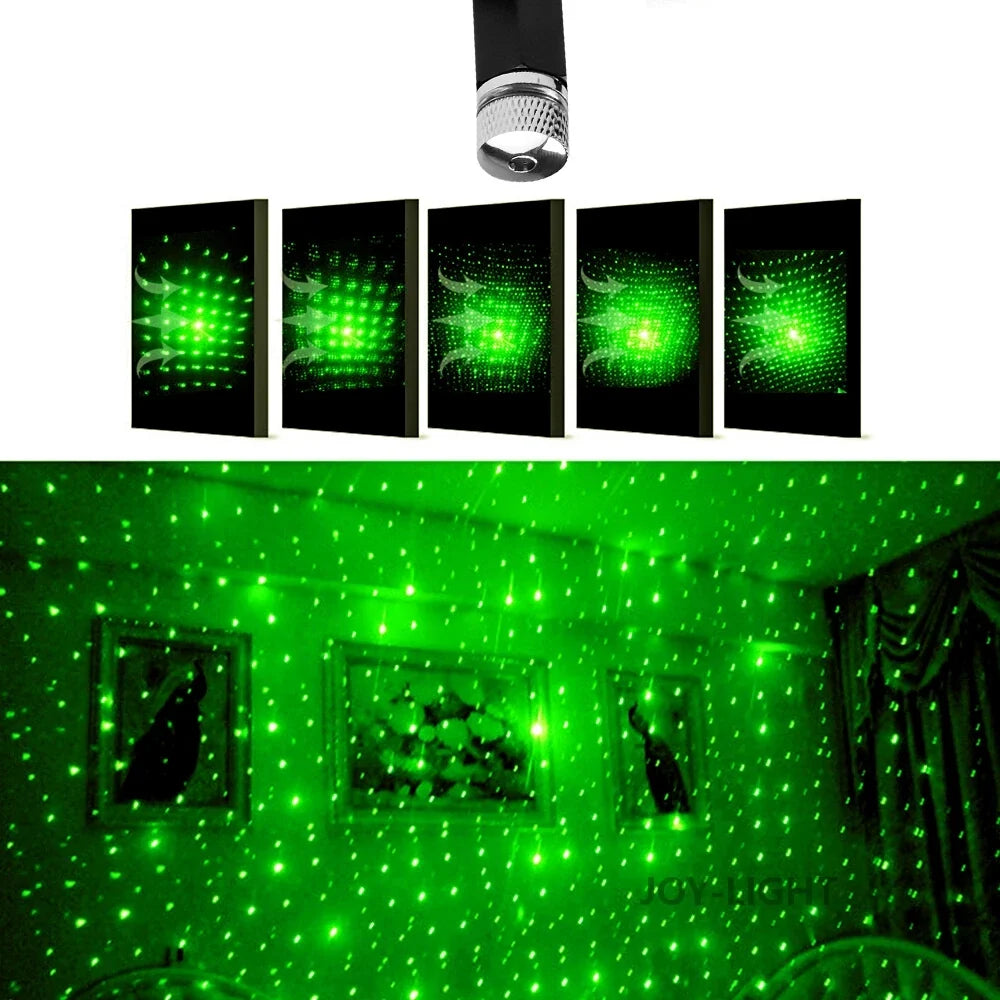 Green LED Starry Galaxy Lamp for Car Roof | USB Atmosphere Projector Light