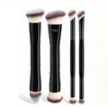 4pcs Basic Makeup Brushes Set with Box | Dual-ended Travel Kit for Beginners