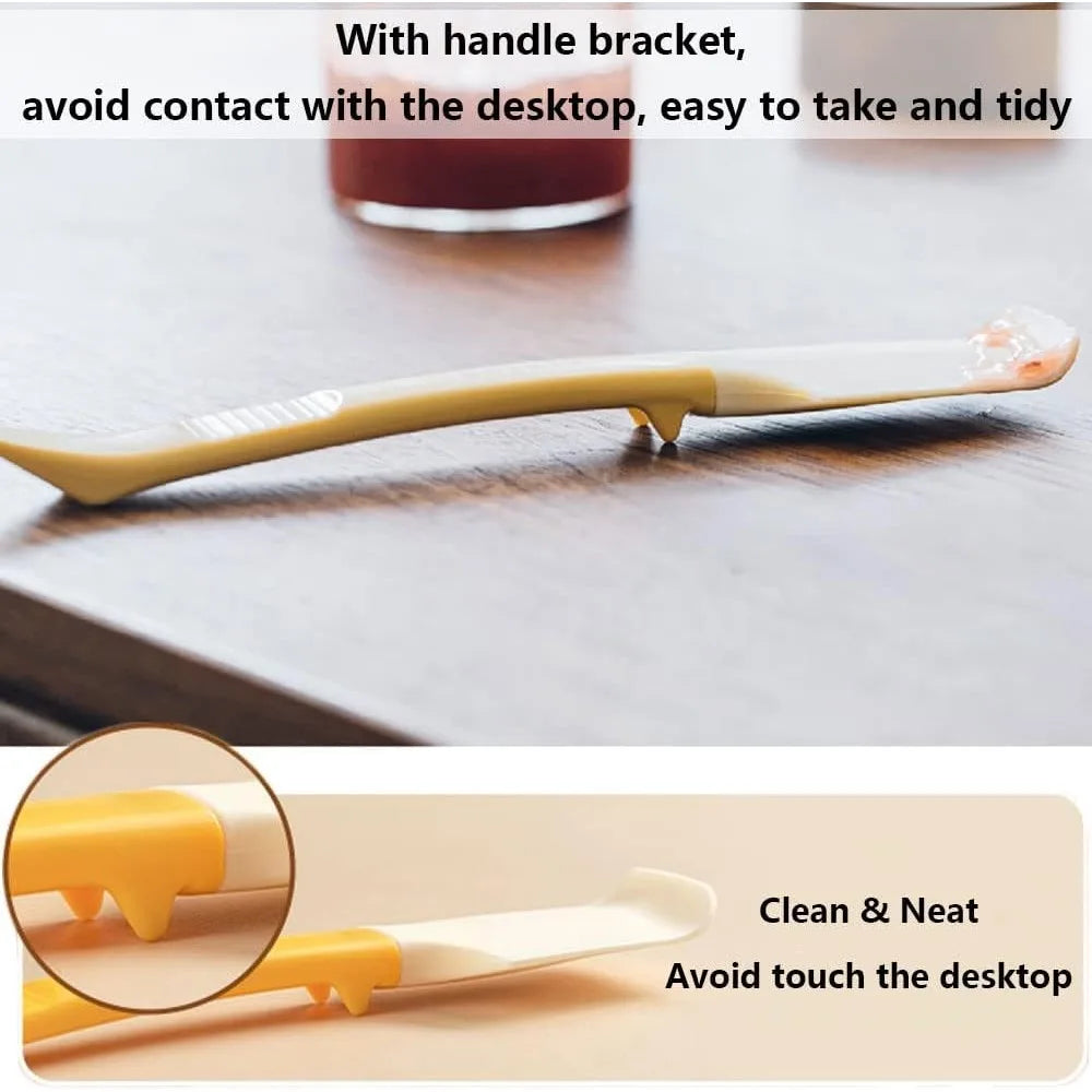 Silicone Jam Spatula with Can Opener End | Multi-Purpose Jar Spreader and Scraper
