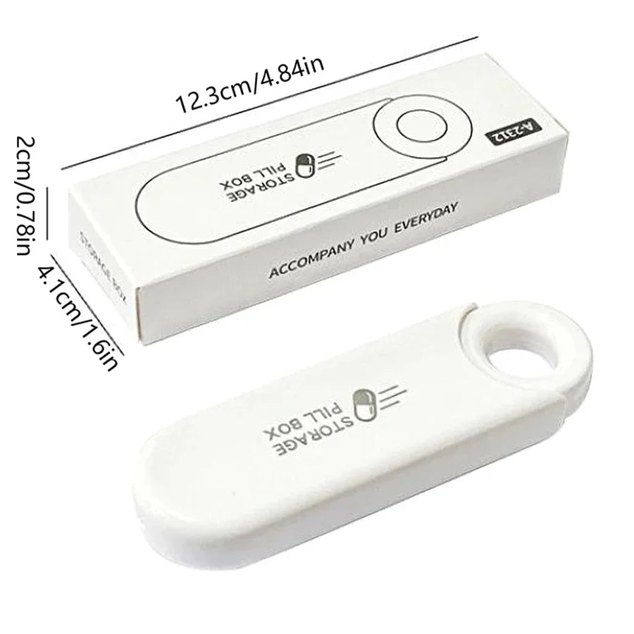 Portable 3-Compartment Pill Box | Travel Medicine Organizer