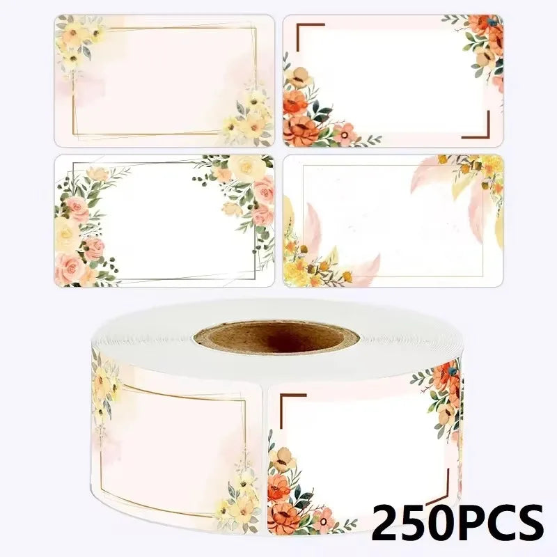 Sunflower Sticker Roll Pack | 50-250 Custom Name Labels for Home Organizing