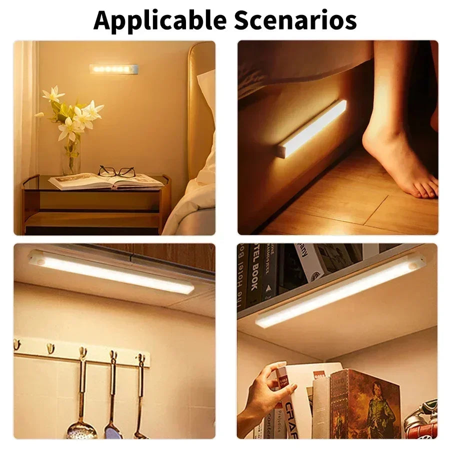 Wireless LED Motion Sensor Cabinet Light | USB Rechargeable Night Light
