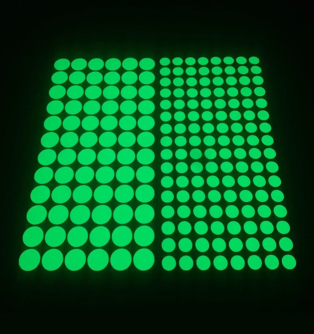 Glow in the Dark Wall Stickers | Luminous Dots Decals for Kids Room