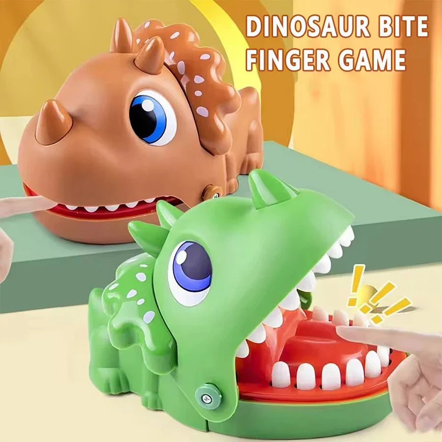 Triceratops Dinosaur Biting Hand Toy | Funny Parent-Child Prank Game