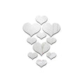 10Pcs Acrylic Love Heart Wall Stickers | Mirror 3D Decals for Home Decor