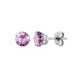 Stainless Steel Cubic Zirconia Stud Earrings Set | 12 Color Hypoallergenic Earrings for Sensitive Skin