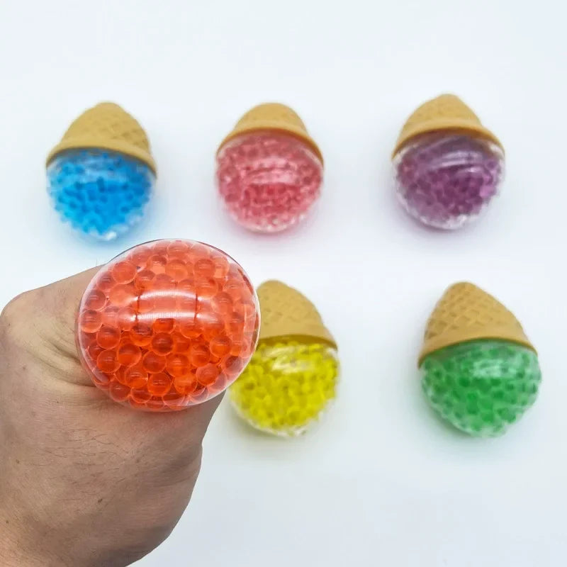 Stress Relief Ice Cream Squeeze Toy | Soft Fidget Ball for Anxiety