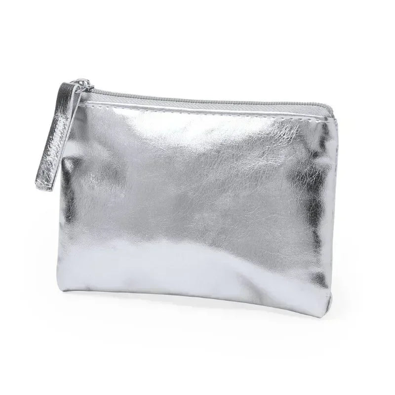 Silver Gold Credit Card Holder Bag | Waterproof PU Leather Coin Purse Wallet