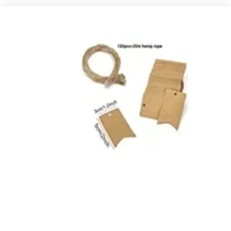 100pcs Kraft Tags with 20m Jute Twine | Handmade Gift Tag Set