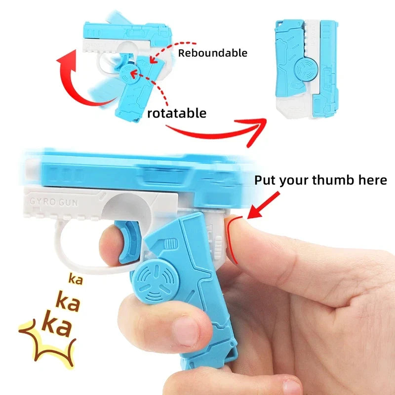 Mini Fidget Toy Spinner Pistol | Kids Decompression Sensory Play
