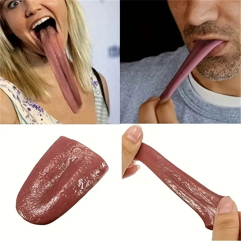 Halloween Fake Tongue Realistic Prop | Stretchable Horror Party Accessory