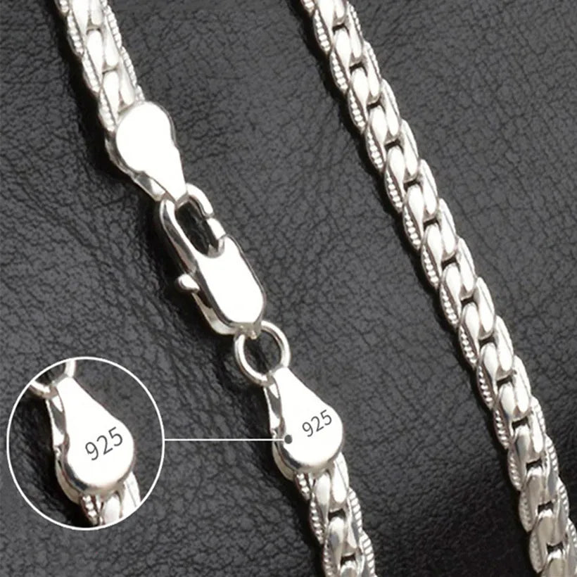 20-60cm 925 Sterling Silver Snake Chain Necklace | Unisex Fine Jewelry for Wedding and Engagement