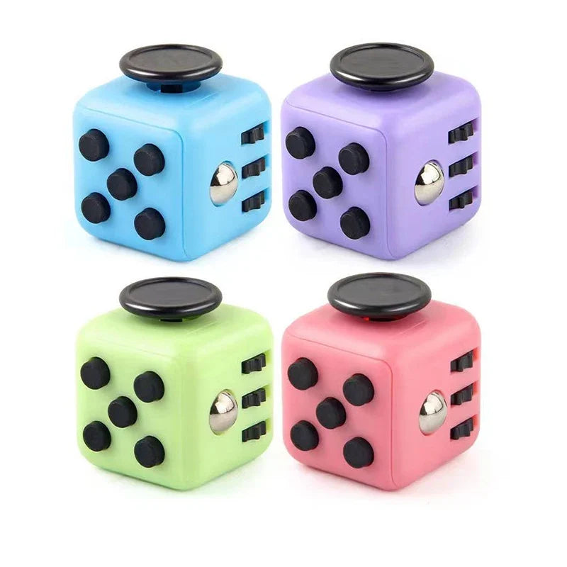 Solid Color Fidget Decompression Dice | Infinite Rubik Cube for Stress and Anxiety Relief