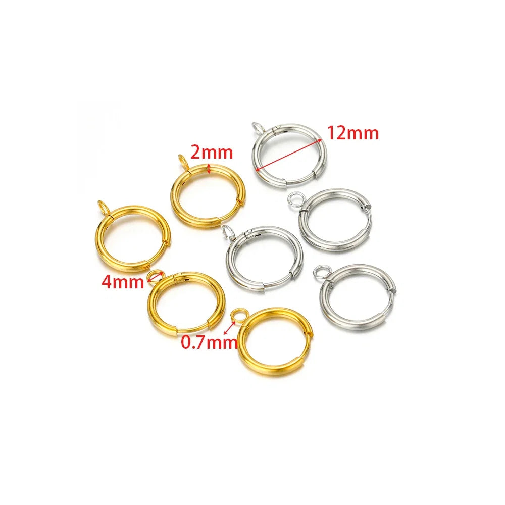Stainless Steel Gold Color Earrings Hooks Set | DIY Jewelry Making Supplies