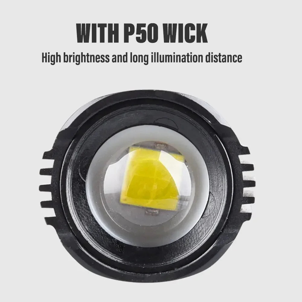 Super Bright LED Flashlight with P50 Beads | Zoomable Rechargeable Torch