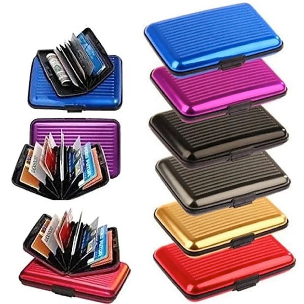 Metal Credit Card Holder Wallet | Slim Waterproof Card Protector