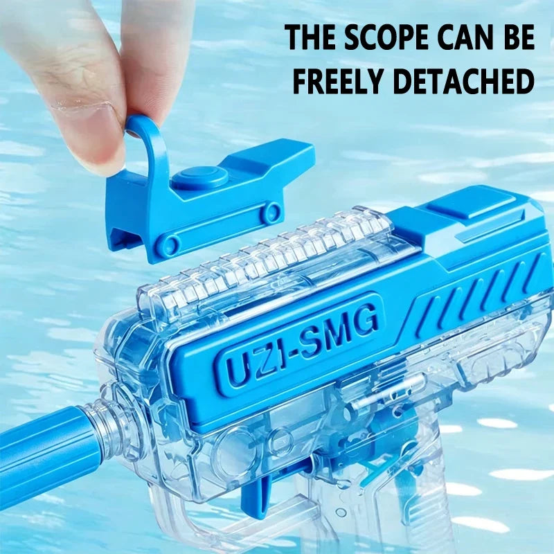 Water Gun Transparent Manual Squirt Gun Mini Water Blaster Summer Outdoor Pool Beach Party Toy for Kids Adults Birthday Gift