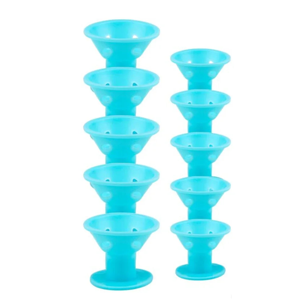 10pcs Heatless Hair Curlers Set | Soft Silicone No Heat Hair Rollers for Sleeping