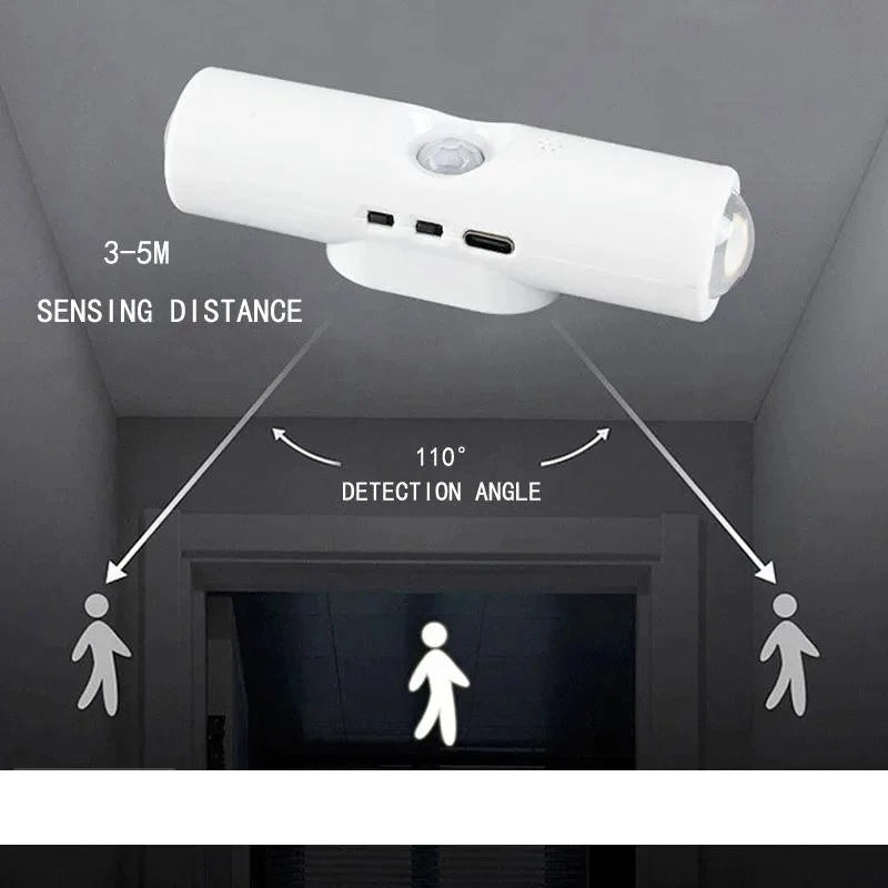 Smart RGB Gradient Night Light | Magnetic Motion Sensor Rechargeable Wall Lamp
