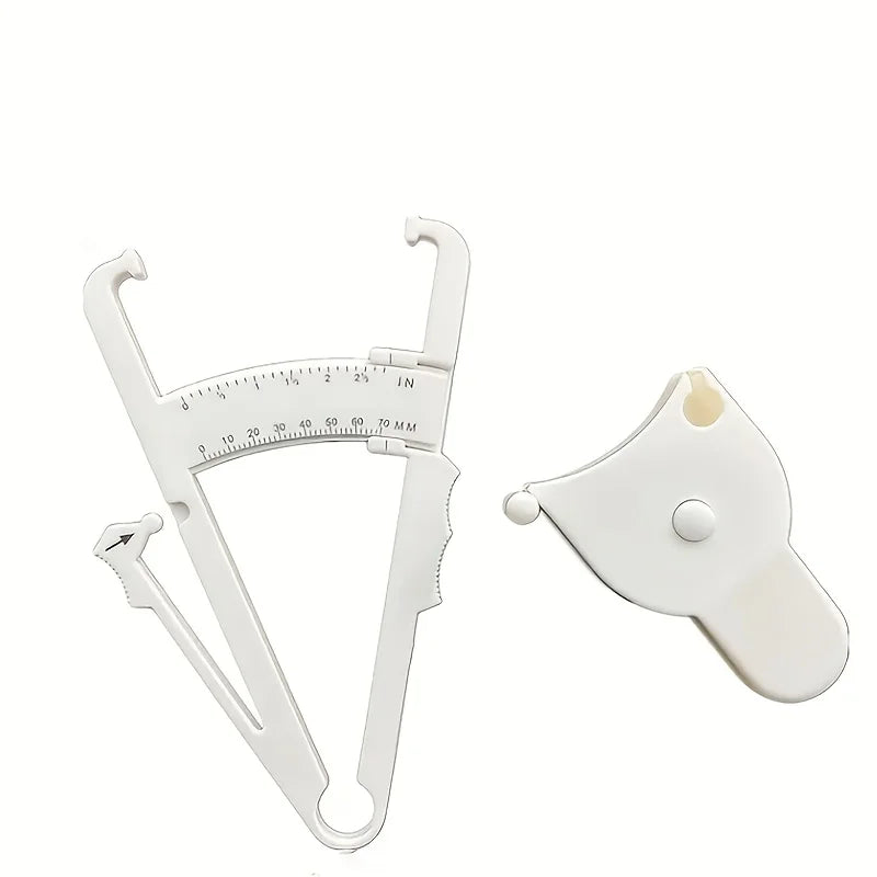 Body fat Caliper and Waist Tape Set | Portable Fitness Measuring Tool
