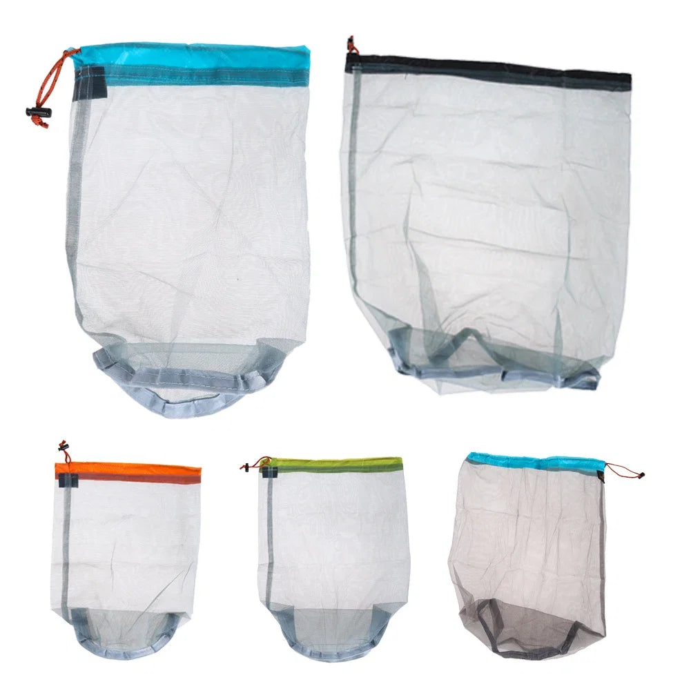 Ultralight Mesh Drawstring Stuff Sack | Camping & Travel Storage Bag