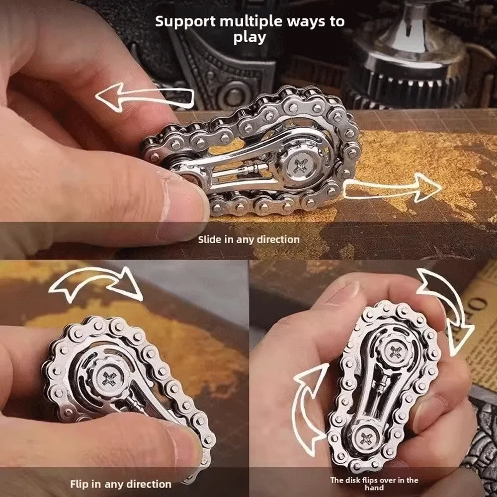 Metal Fidget Spinner Office Desk Toy | Stress Relief Gear Spinner for Adults