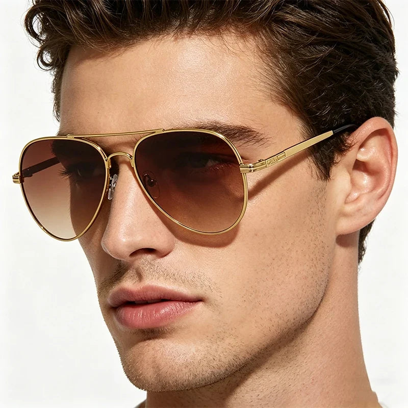 Classic Pilot Sunglasses for Men and Women | Metal Frame UV400 Anti-Glare