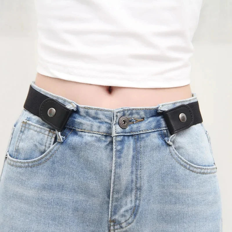 Elastic No-Show Belt | Stretch Woven Waistband for Men and Women