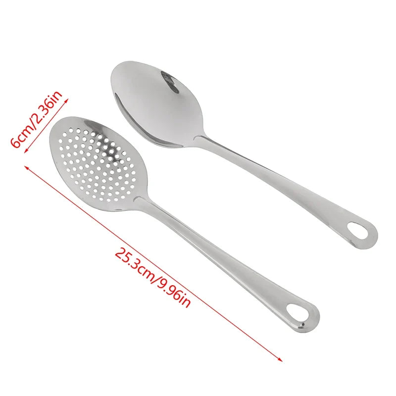 Stainless Steel Strainer Spoon | Perforated Colander Spoon for Kitchen Cooking